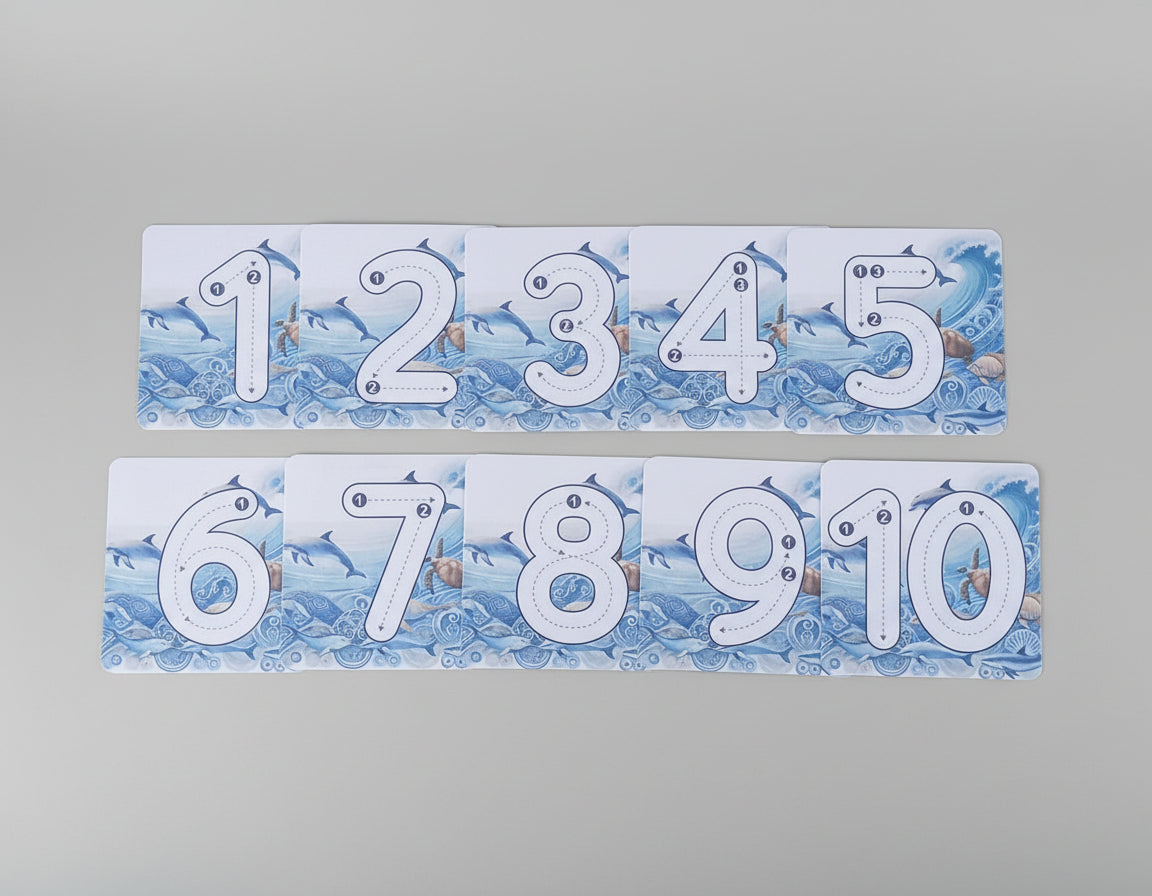 Ngā Tau Number Tracing Cards